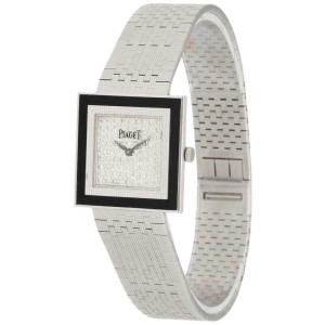Piaget 9200C4 18K White Gold Diamond onyx Ladies Watch