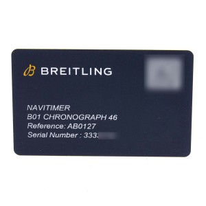 Breitling Navitimer 01 46mm Black Steel Dial Mens Watch AB0127 Unworn