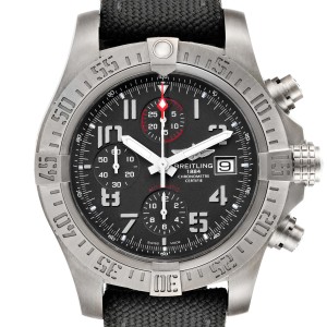 Breitling Avenger Bandit Grey Dial Green Stap Titanium Watch E13383 