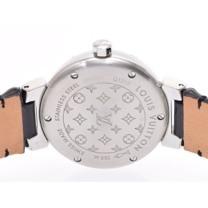 Louis Vuitton Tambour Q121P Stainless Steel & Leather with Diamond Quartz  28mm Womens Watch, Louis Vuitton