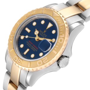 Rolex Yachtmaster 29 Steel Yellow Gold Blue Dial Watch 169623 