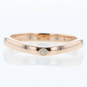 CARTIER 18k Pink Gold Ballerina Curve Wedding Ring LXGBKT-927
