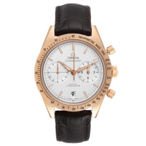 Omega Speedmaster 57 Rose Gold Silver Dial Watch 
