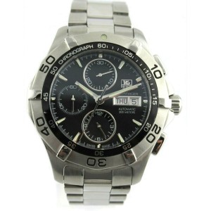 TAG HEUER AQUARACER CAF2010.BA0815 AUTOMATIC CALIBRE 16 BLACK DAY DATE WATCH
