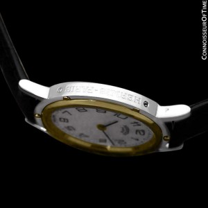 Hermes Clipper 2-Tone Quartz SS Steel & 18K Gold Pl. Watch - $5,350 Mint