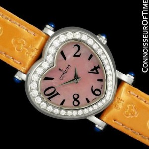 CORUM  HEARTBEAT Ladies SS Steel & Diamond Watch - $6,650, New-Old-Stock w/ Tag