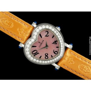 CORUM  HEARTBEAT Ladies SS Steel & Diamond Watch - $6,650, New-Old-Stock w/ Tag