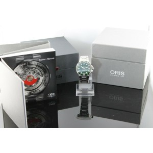 MINT Oris Aquis Date Green Dial HULK Men's Automatic Swiss Watch 