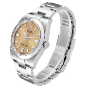 Rolex Oyster Perpetual 36 White Grape Dial Steel Mens Watch 