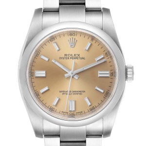 Rolex Oyster Perpetual 36 White Grape Dial Steel Mens Watch 