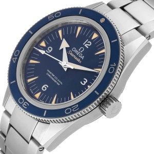 Omega Seamaster 300 Blue Dial Titanium Watch 