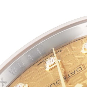 Rolex Datejust 36 Steel Yellow Gold Diamond Dial Mens Watch 