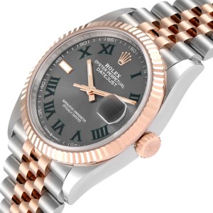 Rolex Datejust 36 Wimbledon Dial Steel EverRose Gold Watch 