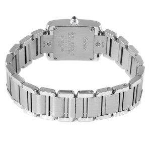 Cartier Tank Francaise Steel Silver Dial Diamond Ladies Watch 