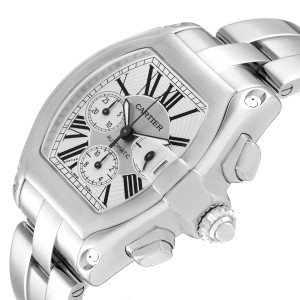 Cartier Roadster XL Chronograph Automatic Steel Mens Watch 