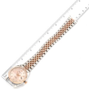 Rolex Datejust 36mm Steel Rose Gold Diamond Unisex Watch 