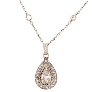 Diamond By the Yard Pear Shaped Cut Diamond Necklace
