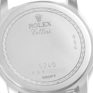Rolex Cellini Cellinium Platinum Mother of Pearl Dial Mens Watch 