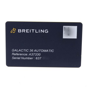 Breitling Galactic 36 MOP Dial Diamond Steel Ladies Watch 