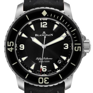 Blancpain Fifty Fathoms Titanium Black Dial Mens Watch
