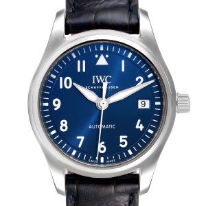 IWC Pilots Midsize Blue Dial Automatic Mens Watch 