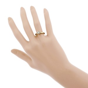 18k Diamond Yellow Gold Solitaire Engagement Ring