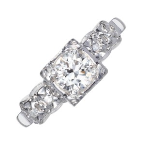 .50 Carat Diamond Gold Mid-Century Engagement Ring