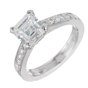 Peter Suchy GIA Certified 1.83 Carat Diamond Platinum Engagement Ring