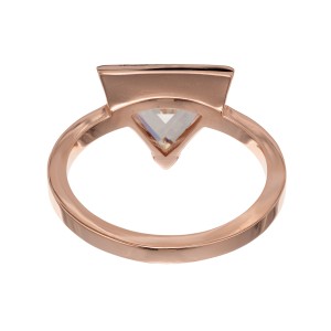 Peter Suchy Modern Alternative Upside Down Trisngle Diamond engagement ring