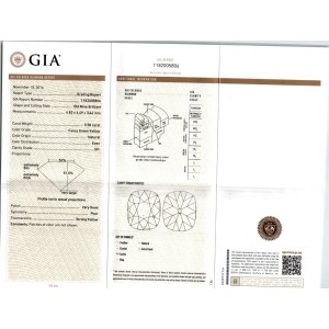 GIA Certified .58 Carat Fancy Green Yellow Diamond Platinum Engagement Ring