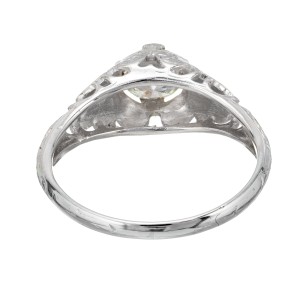 EGL Certified .56 Carat Diamond Platinum Engagement Ring
