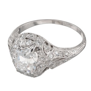 GIA Certified 1.55 Carat Diamond Platinum Engagement Ring