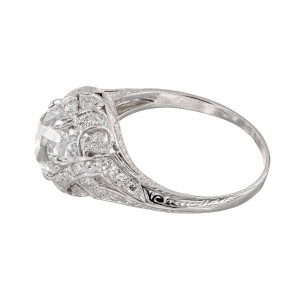 GIA Certified 1.55 Carat Diamond Platinum Engagement Ring