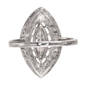 EGL Certified .80 Carat Marquise Diamond Platinum Halo Ring