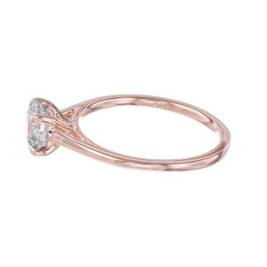 Peter Suchy GIA Certified 1.12 Carat Diamond Rose Gold Solitaire Engagement Ring
