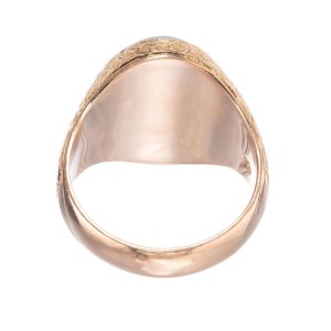 GIA Certified Oval Jadeite Jade Rose Gold Unisex Ring