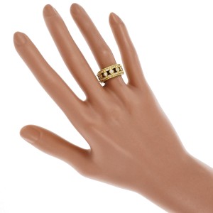 Judith Ripka 18K Yellow Gold with Diamond Wedding Eternity Ring Size 4.5
