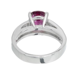 Platinum with Ruby & Diamond Engagement Ring Size 7