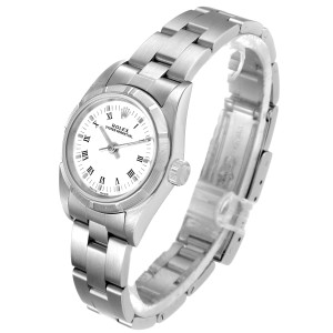 Rolex Oyster Perpetual White Dial Steel Ladies Watch