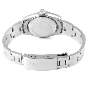 Rolex Date Blue Dial Oyster Bracelet Steel Ladies Watch 