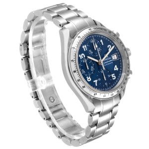 Omega Speedmaster Date 39 Blue Dial Chronograph Mens Watch 