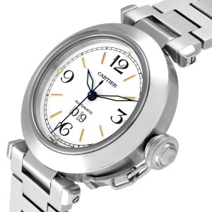 Cartier Pasha C Midsize White Dial Steel Unisex Watch 