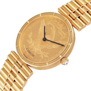 Corum Coin 10 Dollars Double Eagle Yellow Gold Ladies Watch 