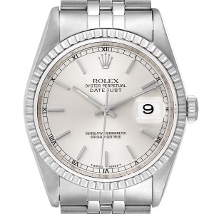 Rolex Datejust Silver Dial Jubilee Bracelet Steel Mens Watch 