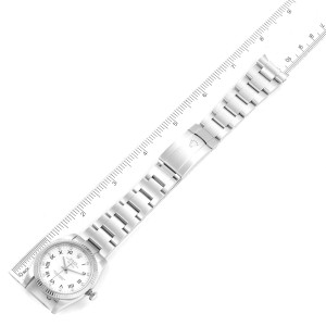 Rolex Air King Steel White Gold White Dial Diamond Watch 