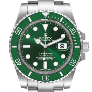 Rolex Submariner Hulk Green Dial Bezel Steel Mens Watch 