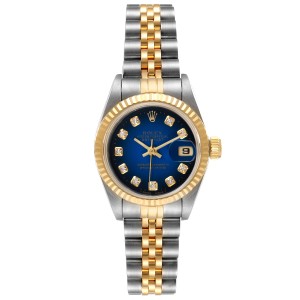 Rolex Datejust 26mm Steel Yellow Gold Diamond Ladies Watch 