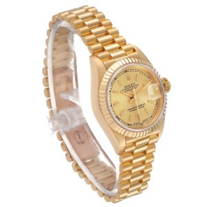 Rolex President Datejust Yellow Gold Ladies Watch 