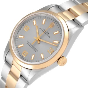 Rolex Oyster Perpetual Domed Bezel Steel Yellow Gold Watch