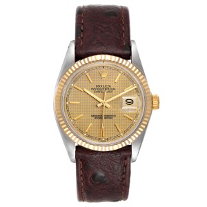 Rolex Datejust 36 Steel Yellow Gold Vintage Mens Watch 